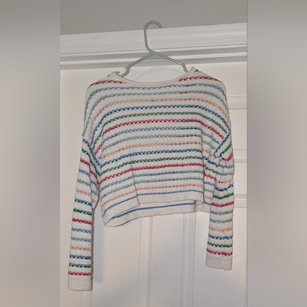 Hollister Multicolor Striped Crew Neck Sweater